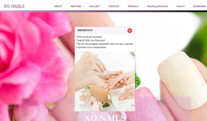 XO Nails website